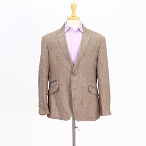 Joseph Abboud 44S Brown Blazer Sport Coat Jacket 2-Button Solid YO96